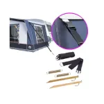 Dorema Safe Lock System Kit Caravan Awning Storm / Tie Down Kit & Storm Pegs
